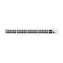 Switch de Acceso Gigabit Administrable PoE Capa 2 / 48 puertos 10/100/1000 Mbps (PoE) / 4 Puertos 1GE SFP Uplink / ERPS / IMGP Snooping / DHCP Snooping / PoE Perpetuo / 380W / Administración Nube Gratis