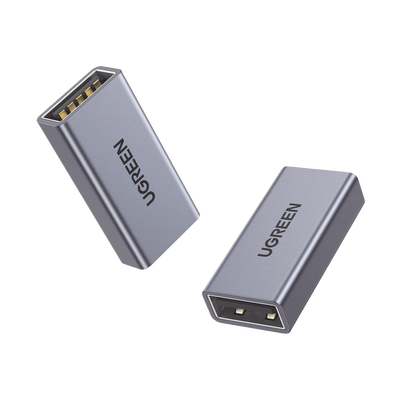 Adaptador USB-A Hembra a USB-A Hembra / USB 3.0 / Velocidades de Transferencia de Datos de Hasta 5 Gbps / Carcasa de Aluminio / Compacto y Portátil / Plug & Play / Compatible con Versiones Anteriores de USB