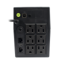 UPS 800VA/480 W Pantalla LCD / Línea Interactiva 120Vca / 6 tomas 5-15R (4 Respaldadas) / Regulación de Voltaje / Protección RJ45