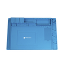 Tapete de silicona de 45 x 30 cm, resistente al calor con áreas magnéticas y de almacenamiento de componentes, ideal para la reparación de equipos y tarjetas electrónicas.