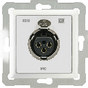 CONEXIÓN CAJA 60 MM. XLR HEMBRA DE PARED. BLANCO.