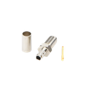 Conector SMA Hembra de Anillo Plegable para Cable RG-58/U, Niquel/ Oro / Teflón.
