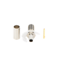 Conector SMA Hembra de Anillo Plegable para Cable RG-58/U, Niquel/ Oro / Teflón.