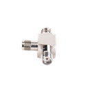 Adaptador en Forma T, de Triple Conectores SMA Hembra, Níquel/ Oro/ Teflón.