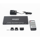 Matricial HDMI | 4x2 | 4K2K@60Hz | HDR | YCbCr 4:4:4 | EDID Auto | Extractor de Audio | Salida de audio análoga y digitalizados | HDCP 2.2 | 18 Gbps
