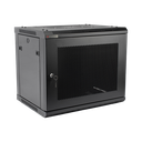Gabinete PRECISION, Con Puerta Perforada, de 19in, 9UR, 450mm de Profundidad, Color Negro
