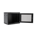 Gabinete PRECISION, Con Puerta Perforada, de 19in, 9UR, 450mm de Profundidad, Color Negro
