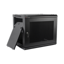 Gabinete PRECISION, Con Puerta Perforada, de 19in, 9UR, 450mm de Profundidad, Color Negro