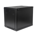 Gabinete PRECISION, Con Puerta Perforada, de 19in, 9UR, 450mm de Profundidad, Color Negro