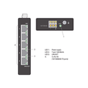 Switch Industrial ECO / 5 Puertos 100Base-TX / 10/100 Mbps Auto-Negotiation / Auto-MDI/MDI-X / Alimentación 18-30 VDC / IP30 / Montaje DIN-35