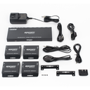 Splitter HDMI 1x4 | Extensor HDMI | 4K@30Hz 40m | 1080p@60Hz 70m | Función PoC |  4:4:4