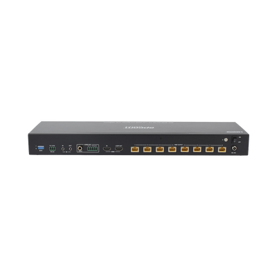 Splitter mas Extensor de Video | 1x8 | ProAV | HDBaseT™ | 120m en 4K@60Hz | 150m en 1080p@60Hz | Cat6/6a/7 | Gestión Avanzada EDID | Control IR y RS232 | PoC | Salida de Audio