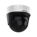 PanoVu Series / Vista Panorámica 180° / 16 Megapixel en Total / 4 Lentes 2.8 mm (4 Lentes 4 Megapixel) / 20 mts IR / Exterior IP67 / IK10 / 12 Vcc / PoE+ / Micro SD