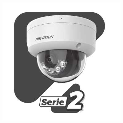 [Dual Light + 2 Micrófonos Integrados] Domo IP 8 Megapixel (4K) / Lente 2.8 mm / 30 mts Luz Blanca + 30 mts IR / ACUSENSE / Exterior IP67 / IK10 / WDR 120 dB / PoE / ONVIF / Micro SD / Metal / ACUSEEK