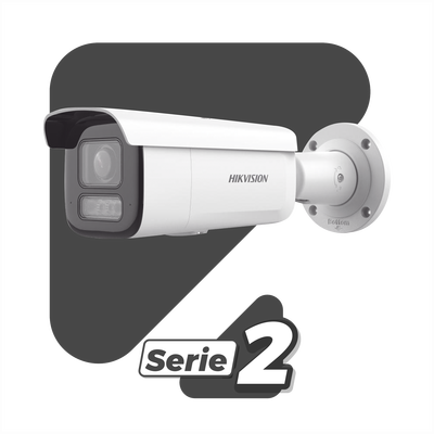 [Dual Light + 2 Micrófonos Integrados] Bala IP 4 Megapixel / Lente Mot. 2.8 a 12 mm / 60 mts Luz Blanca + 60 mts IR / ACUSENSE / Exterior IP67 / IK10 / WDR 120 dB / PoE+ / ONVIF / Alarmas I/O / Micro SD / Metal / ACUSEEK