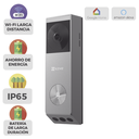 Doorbell de Batería Recargable con Transformador de 5Vcc o Panel Solar (Incluye Panel) / 3 megapíxel / Doble Lente / Protección IP65 / Audio de Dos Vías