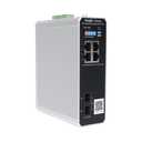 Switch Industrial PoE+ hasta 180 watts , Ideal para temperaturas Extremas y protección contra descargas, 1 puerto PoE++ 60W y 3 puertos PoE+ 30W, 2 SFP Uplink