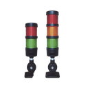 Torre LED Indicadora de estado de 3 niveles color Rojo, Ámbar y Verde, con Buzzer integrado a 85 dB,  a 24 VCD con Montaje incluido de 60 mm de diámetro