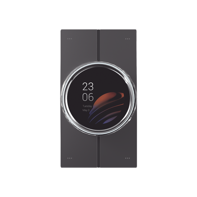 Mini pantalla táctil Hub controlador integrable con sistemas de automatización compatible con múltiples marcas, una entrada de iluminación, 4 botones para escenas. Conexión Wifi