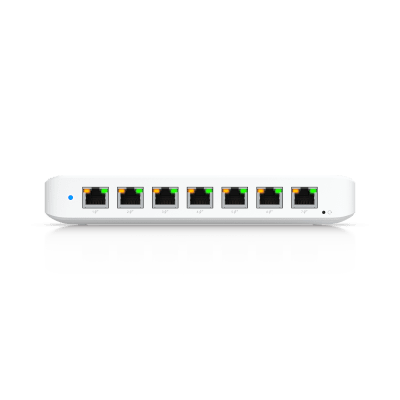 USW Ultra Switch de 8 Puertos GbE (7 Puertos PoE+ y 1 Puerto Entrada PoE++) con Opciones de Montaje Versátiles