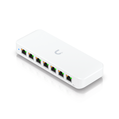 USW Ultra Switch de 8 Puertos GbE (7 Puertos PoE+ y 1 Puerto Entrada PoE++) con Opciones de Montaje Versátiles