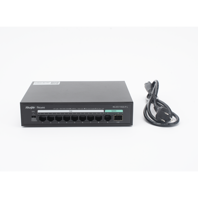 Switch PoE+ no Administrable, hasta 120 Watts, no administrable, 8 puertos PoE+, 2 Uplink Gigabit Ge / SFP