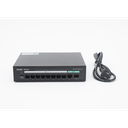Switch PoE+ no Administrable, hasta 120 Watts, no administrable, 8 puertos PoE+, 2 Uplink Gigabit Ge / SFP