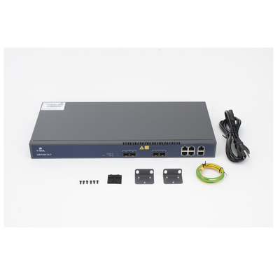 OLT de 2 puertos EPON con 6 puertos Uplink (4 puertos Gigabit Ethernet + 2 puertos Gigabit Ethernet SFP/SFP+) / hasta 128 ONUS
