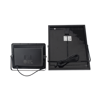 Reflector de 300 W con Panel Solar /  Batería 3.2  V CD / T.C.C. 6 500 K / IP65.
