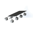 Montaje para Panel Solar, Riel "8" de 5400mm para Módulos con Espesor de 35mm, Velocidad de Viento Máx. 136km/h (20° a 45°)