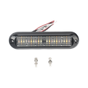 Luz Auxiliar, Ultra Brillante, IP67, 18 LEDs, Tricolor, Color Rojo/Claro/Ambar, con mica transparente y bisel negro