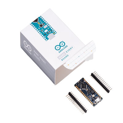 Placa de Desarrollo Arduino® Nano Every / Microcontrolador ATmega4809 AVR 20 MHz / USB-Serial Bridge ATSAMD11D14A / 48 KB Flash / 6 KB SRAM / Compatible 5V / Montaje DIP o SMT