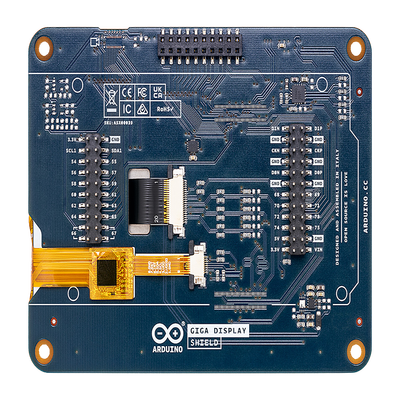Shield Display Táctil Arduino GIGA / Pantalla TFT 3.97" 480x800 / Touch Capacitivo 5 Puntos / IMU 6 Ejes BMI270 / Micrófono Digital MEMS / LED RGB / Compatible GIGA R1 WiFi