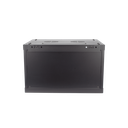Gabinete para Montaje en Pared - Piso / Puerta de Cristal Templado / Cuerpo Fijo / 6 Unidades de Rack / 19" / Fabricado en Acero