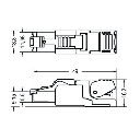 Conector Ethernet RJ-45 / Cat. 6A / Axial / Código T568A / AWG 22 / 10 Gbps / IP20 / -40°C a +85°C