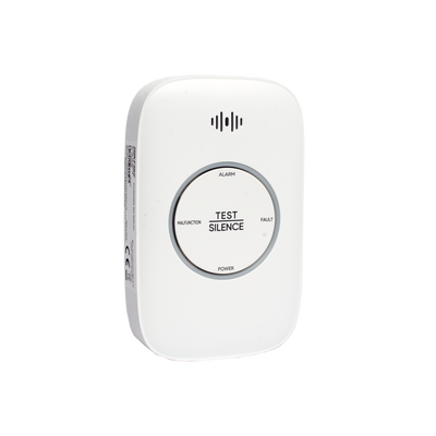 (HikFire) Detector de Gas Natural Metano (CH4) / Alarma Temprana / Salida para cierre de Válvula y/o  activación de Ventilador / Protección IP30 / Alarma de 70dB a 115dB a 1 metro de distancia