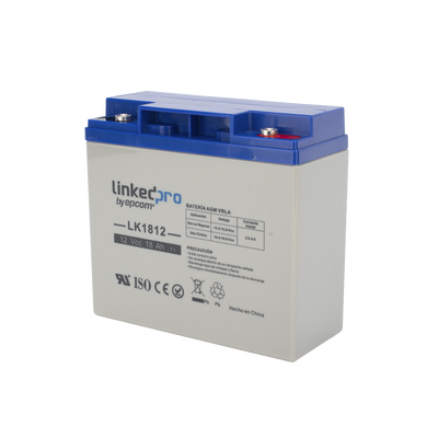 Batería de respaldo 12 V  |  18 Ah  |  AGM | Especial para Seguridad Electrónica | UPS | Sistemas de Emergencia | Vida útil 5 años | Terminales T1