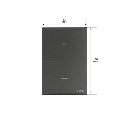 Placa con 2 Interruptores Sencillos  10 A 127 V  60 Hz.