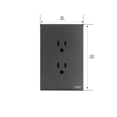 Placa con 2 Toma  Corriente Duplex 2P Y T 10 - 15 A 127 V 60 Hz