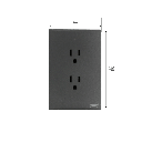 Placa con 2 Toma  Corriente Duplex 2P Y T 10 - 15 A 127 V 60 Hz