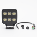 Luz de Trabajo Ultra brillante Cuadrada, 6 LED, 6552 Lúmenes, 12-24 Vcd