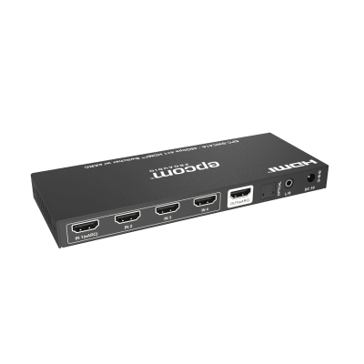 Switch HDMI 4x1 | 8K@60Hz 4:2:0 | 48 Gbps | ARC/eARC | Extracción de Audio | Gestión EDID | Control CEC