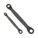 Juego de 2 llaves Estriadas de Matraca 4 en 1 con 8 Medidas Inglesas 1/2-5/8", 3/4-9/16", 1/4-3/8", 7/16-5/16"