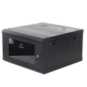 Gabinete de Pared con Puerta de Cristal Templado, 635 mm de Profundidad, 6U Rack de 19 in, Acero Reforzado