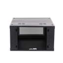 Gabinete de Pared con Puerta de Cristal Templado, 635 mm de Profundidad, 6U Rack de 19 in, Acero Reforzado