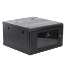 Gabinete de Pared con Puerta de Cristal Templado, 635 mm de Profundidad, 6U Rack de 19 in, Acero Reforzado