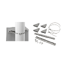 Kit de Montaje en Poste para Gabinete Concept de 24 Pulgadas (610 mm) de Ancho, Acero Gris