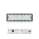Reflector LED 100 W /350 x 100 mm / 85 - 265 Vca~ 50/60Hz / TCC 6 500 K / Uso en exterior.