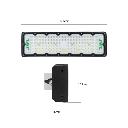 Reflector LED 100 W /350 x 100 mm / 85 - 265 Vca~ 50/60Hz / TCC 6 500 K / Uso en exterior.