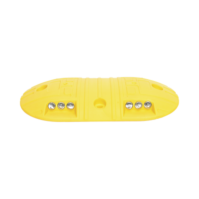 Boya D / Plastico Duradero / Amarilla / 4 Orificios / LEDS REFLEJANTES / 20 Toneladas.
